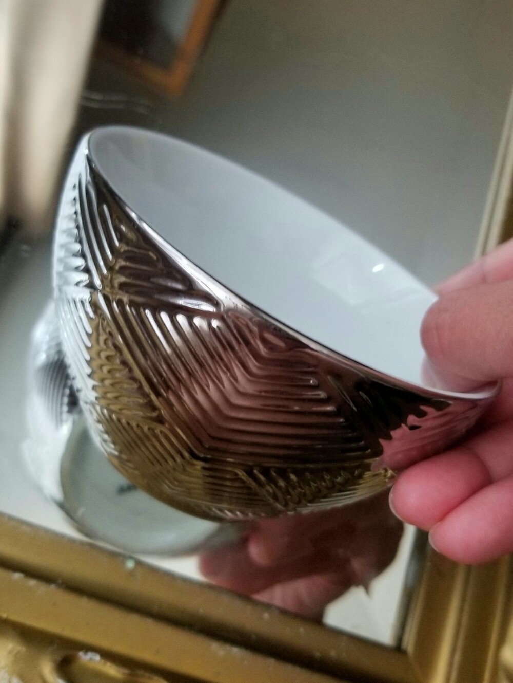 ❗Threshold Porcelain Silver Jewlery Trinket Bowl❗